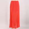 Step out in style in this pleated chiffon skirt. Features an elastic waist, semi-sheer fabric & half-length underlining. 100% Polyester. Hand Wash. Imported.