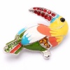 Stunning Parrot Crystal Bird Brooch Pin. Christmas Shopping, 4% off plus free Christmas Stocking and Christmas Hat!