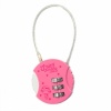 3 Digits Password Combination Copper Wire Padlock Pink. Christmas Shopping, 4% off plus free Christmas Stocking and Christmas Hat!