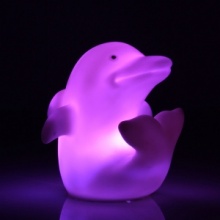 Color Changing LED Dolphin Night Light Lamp (3*LR44). Christmas Shopping, 4% off plus free Christmas Stocking and Christmas Hat!