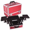 Lockable Cosmetic Makeup Train Case Red N59005. Christmas Shopping, 4% off plus free Christmas Stocking and Christmas Hat!