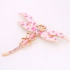 Cat Eye Crystal Dragonfly Pin Brooch Pink. Christmas Shopping, 4% off plus free Christmas Stocking and Christmas Hat!