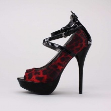 Bamboo Colada Leopard Platform Heel