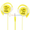 Basic Specification Color Yellow Product Name headset Sound Effect Stereo Ear pad Size 35mm Frequency Response 20~21000 Hz Impedance 32?? Cable Length 220 cm Ear Jack 3.5mm Used With MP3. MP4. PC. MD. CD or any other player which has a 3.5mm jack Features - Cute style stereo earphone - Hook on ear design is comfortable to wear - Easy to use. just plug it into the 3.5mm jack of your equipments and it'll work -Ideal for use with all MP3.CD.DVD.MD players and portable game systems with 3.5mm headphone sockets Package Included 1 x Headset ?