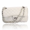 Stylish Women Double Chain Shoulder Messenger Bag White. Christmas Shopping, 4% off plus free Christmas Stocking and Christmas Hat!