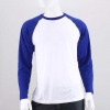 Add some sporty style to your casual wardrobe with this raglan tee. This soft men's  tee features a ribbed crew neck and contrasting long sleeves. 60% Cotton, 40% Polyester. Machine wash. Imported.