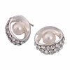 Elegant Imitation Pearl Rhinestone Alloy Stud Earrings. Christmas Shopping, 4% off plus free Christmas Stocking and Christmas Hat!