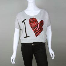 Tres Bien &quot;I Love&quot;  Cropped Top