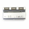 4 Port Silver Piano-shaped Hi-speed USB 2.0 Hub. Christmas Shopping, 4% off plus free Christmas Stocking and Christmas Hat!