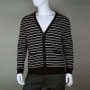 Galaxy TRUMAN STRIPED CARDIGAN BLACK