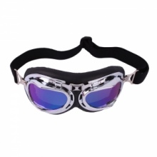 Motorcycle Goggles Glasses with Silver-plated Frame and Colorful Lens. Christmas Shopping, 4% off plus free Christmas Stocking and Christmas Hat!