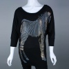 Davida Zebra Pring 3/4 Sleeve Tee