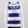 The adidas Originals Striped Logo Tank Top is a fresh look with allover stripes. Designed with a u-shaped neckline, this classic looks as good as it feels. 97% Cotton, 3% Elastane. Machine wash. Imported.