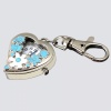 Sweet Heart Flower Quartz Pocket Watch Keychain Blue. Christmas Shopping, 4% off plus free Christmas Stocking and Christmas Hat!