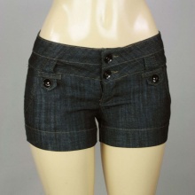 Boom Boom Denim 2 Button  Shorts