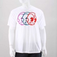 Three heads are better than one, especially when it's three different colors of the iconic Robot Head on a classic white tee.