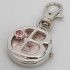 Metal Letter B Design Quartz Pocket Watch Keychain Pale Pink. Christmas Shopping, 4% off plus free Christmas Stocking and Christmas Hat!