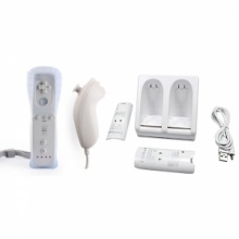 2 x Battery & Dual Charger Station Dock + Remote and Nunchuk Controller for Wii White. Christmas Shopping, 4% off plus free Christmas Stocking and Christmas Hat!