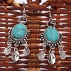 Turquoise Charming Water Drop Three Dangle Earrings. Christmas Shopping, 4% off plus free Christmas Stocking and Christmas Hat!