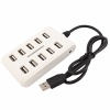 10 Port USB 2.0 High Speed Hub White. Christmas Shopping, 4% off plus free Christmas Stocking and Christmas Hat!