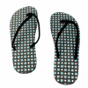 Blue White Dots Women's Flip Flops Size 8. Christmas Shopping, 4% off plus free Christmas Stocking and Christmas Hat!