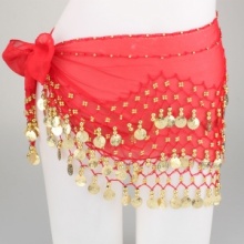 New Fashion Belly Dancing Waist Chain with 128 Golden Coins. Christmas Shopping, 4% off plus free Christmas Stocking and Christmas Hat!