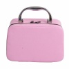 Fashionable PU Leather Cosmetic Travel Bag Pink. Christmas Shopping, 4% off plus free Christmas Stocking and Christmas Hat!