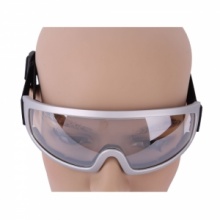 Motorcycle Goggles Windproof Glasses with Silver Frame and Transparent Lens. Christmas Shopping, 4% off plus free Christmas Stocking and Christmas Hat!