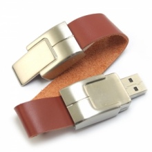 Brown Bracelet Leather 4GB Portable USB Flash Drive. Christmas Shopping, 4% off plus free Christmas Stocking and Christmas Hat!