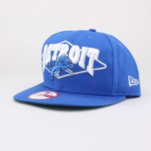 This official NFL snapback shouts the Detroit Lions name and logo along the front.