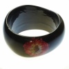 Black Bracelet with Tangent Plane. Christmas Shopping, 4% off plus free Christmas Stocking and Christmas Hat!