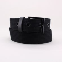 Chrome Ribbed Web Belt