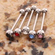 60pcs Jeweled Tongue Ring Gem Barbell Bars Jewels. Christmas Shopping, 4% off plus free Christmas Stocking and Christmas Hat!