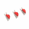 50pcs Mini Red Love-hearted Pattern Wooden Clips. Christmas Shopping, 4% off plus free Christmas Stocking and Christmas Hat!