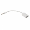 Headphone Splitter Adapter for iPod/iPhone MP3 White. Christmas Shopping, 4% off plus free Christmas Stocking and Christmas Hat!