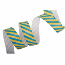 7/8 inch (22mm) Stripe Satin Ribbon Yellow & Blue. Christmas Shopping, 4% off plus free Christmas Stocking and Christmas Hat!