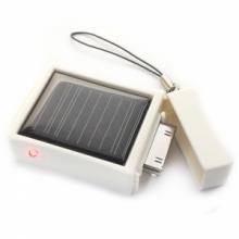 Lighter-shaped Solar Battery Charger for iPhone White. Christmas Shopping, 4% off plus free Christmas Stocking and Christmas Hat!