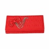 Bow Chain Decoration Women Long Purse Wallet Red. Christmas Shopping, 4% off plus free Christmas Stocking and Christmas Hat!