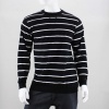 Great on its own or perfect for layering up your look, this men's long sleeved knit shirt is a versatile piece of apparel. Features horizontal stripes throughout and ribbed crew neck collar, cuffs & hem. 100% Cotton. Machine wash. Imported.