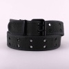 Chrome Double Hole Webbed Belt