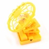 Yellow Clip-on Solar Sun Power Energy Panel Cooling Cell Fan. Christmas Shopping, 4% off plus free Christmas Stocking and Christmas Hat!