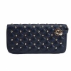 Fashion Check Design Embed Rivets Zip Purse Wallet Royalblue. Christmas Shopping, 4% off plus free Christmas Stocking and Christmas Hat!