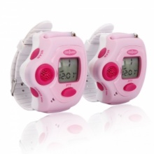 6 Mile Multi-channels Wrist Watch Style Walkie Talkie Pink (pair). Christmas Shopping, 4% off plus free Christmas Stocking and Christmas Hat!