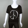 Miss Popular Oversized Dolman Peace Tee