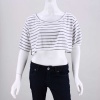 Poof Sally Striped Crop Tee