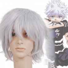 Hunter X Hunter Killua Zaoldyeck Short Straight Cosplay Wig Silver. Christmas Shopping, 4% off plus free Christmas Stocking and Christmas Hat!