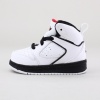 The toddler boys' Jordan Sixty Club features a mix of all of the sneakers that Michael Jordan scored 60+ points in including the Air Jordan 1, Air Jordan II, and Air Jordan V. Features a leather upper with textured overlays and non-marking rubber outsole. Imported.