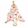 Christmas Tree Brooch Pierced Color. Christmas Shopping, 4% off plus free Christmas Stocking and Christmas Hat!