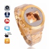 S766 Dual Card Quad Band FM Touch Screen Watch Cell Phone Gold. Christmas Shopping, 4% off plus free Christmas Stocking and Christmas Hat!