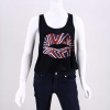 Tres Bien Rhinestone Lips Cropped Tank